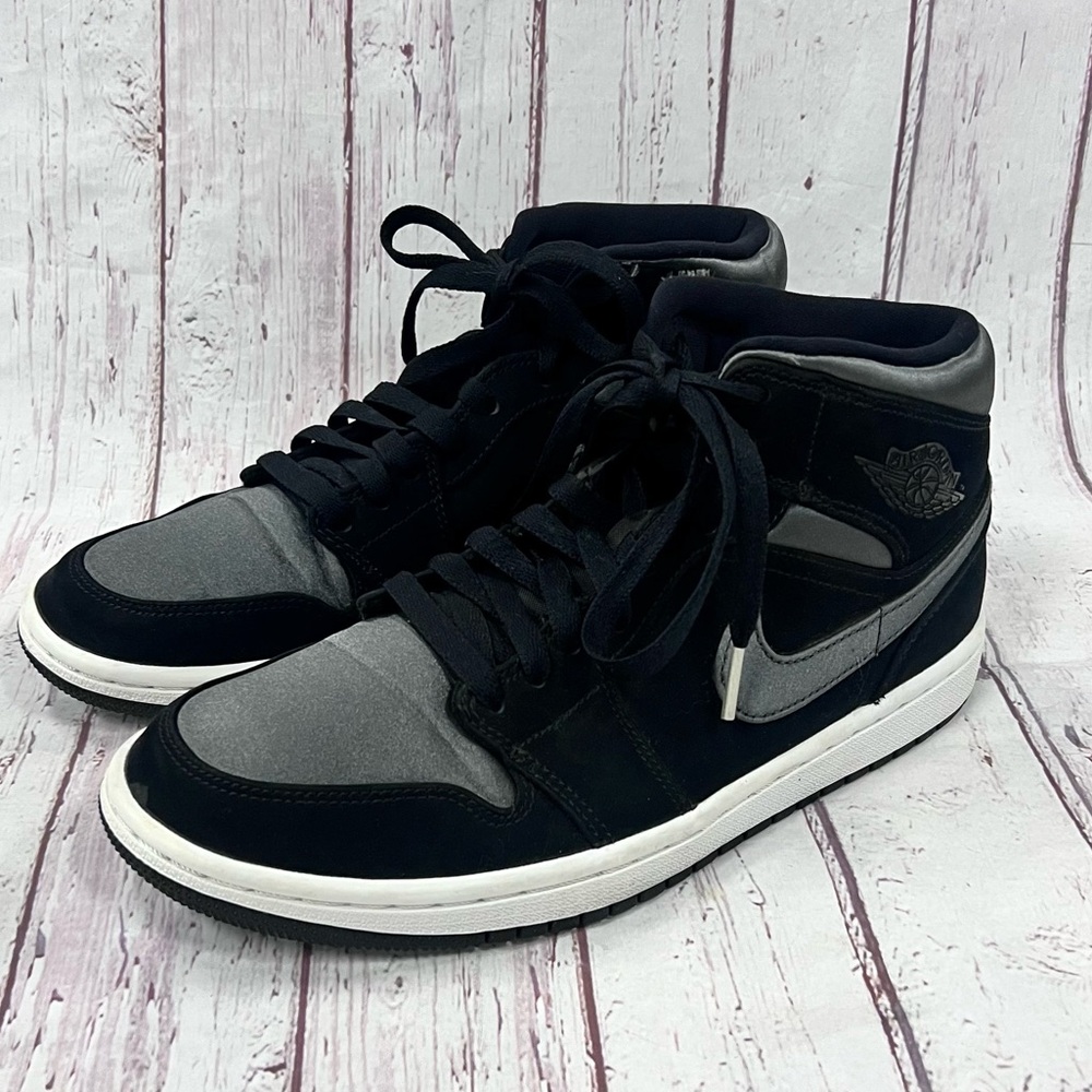 Nike Air Jordan 1 Mid SE Nylon * Black /Grey 852542-012 Men Size 8